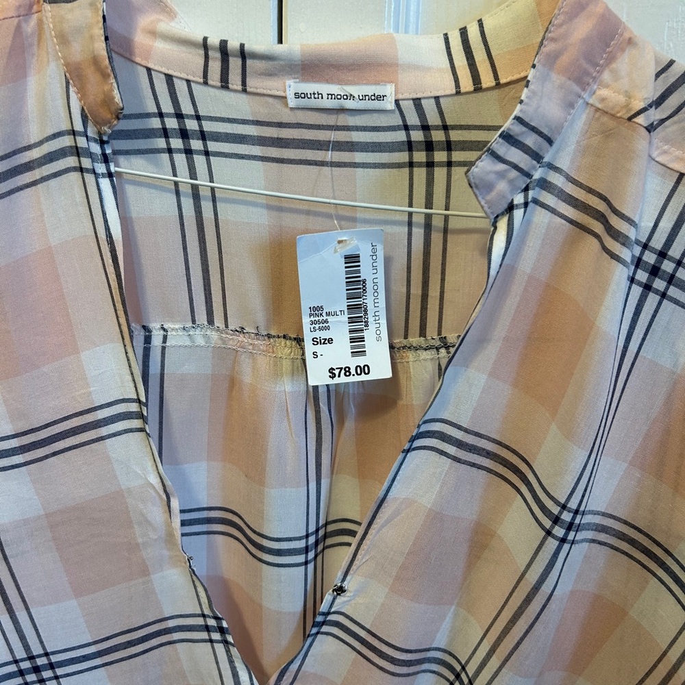 South Moon Under Plaid Surplice Top - Picture 6 of 6